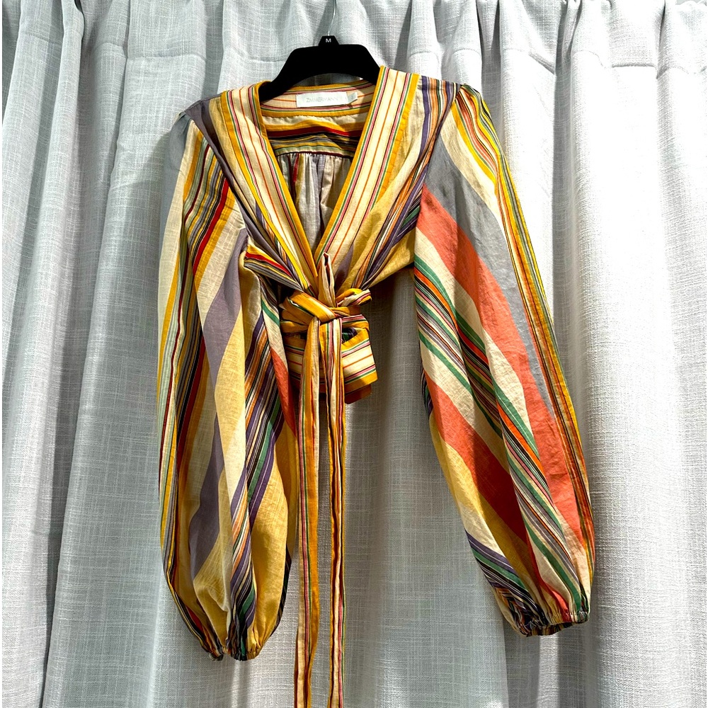Zimmerman Cropped Wrap Top